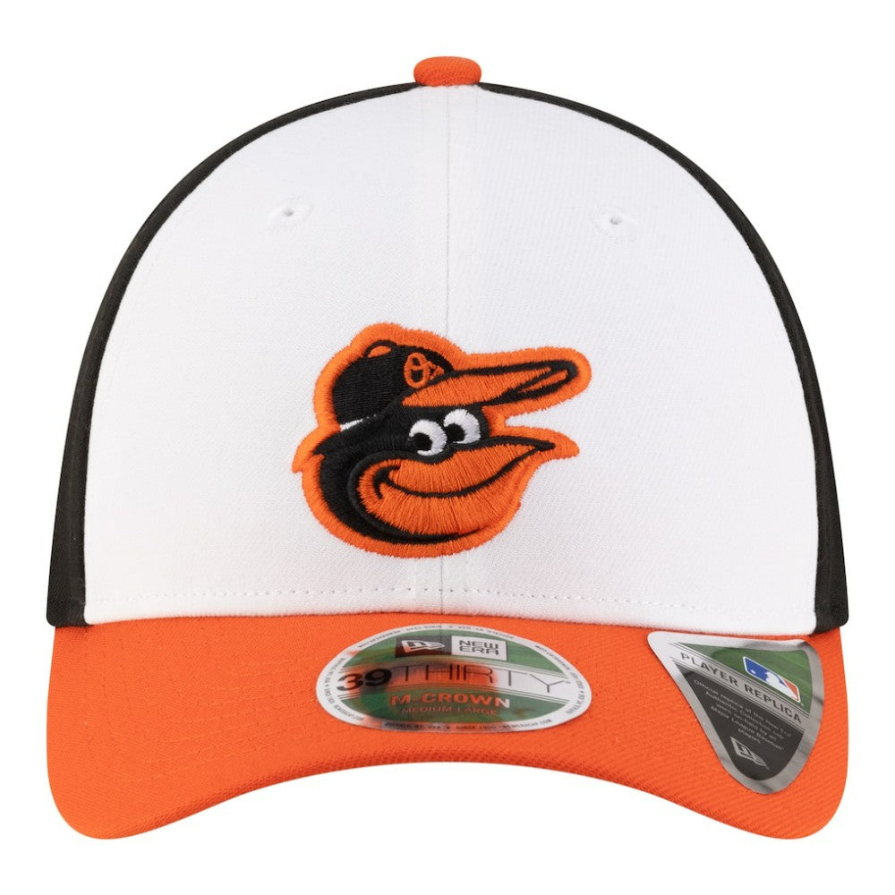 Baltimore Orioles New Era Player Replica 39THIRTY M-Crown Flex Hat - White/Orange - New Era Online