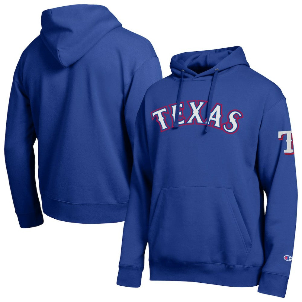 Texas Rangers Champion All Star Wordmark Hoodie - Royal - MLB Online