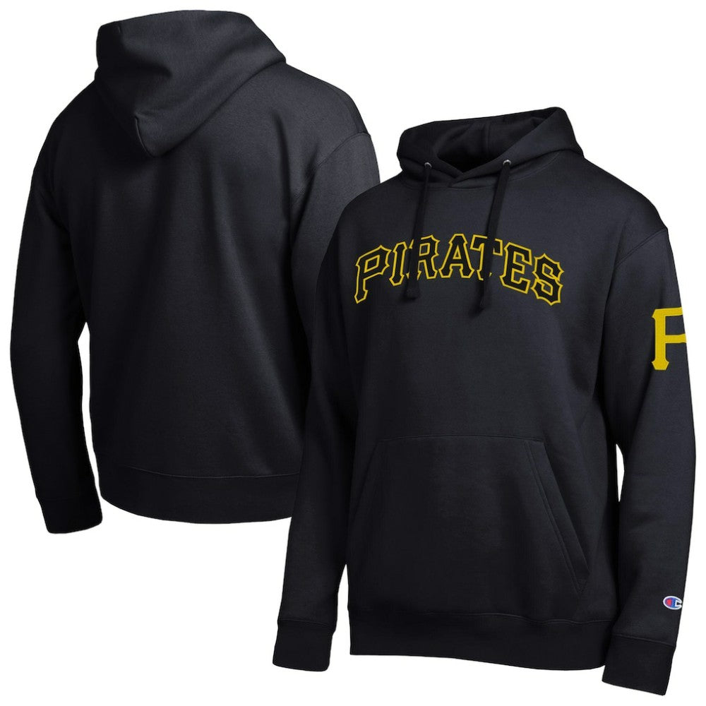 Pittsburgh Pirates Champion All Star Wordmark Hoodie - Black - MLB Discount