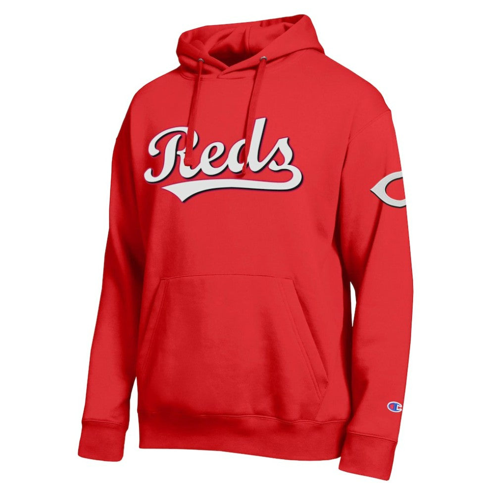 Cincinnati Reds Champion All Star Wordmark Hoodie - Red - MLB Sale