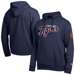 Detroit Tigers Champion All Star Wordmark Hoodie - Navy - MLB Lifestyle