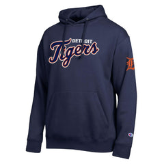 Detroit Tigers Champion All Star Wordmark Hoodie - Navy - MLB Lifestyle