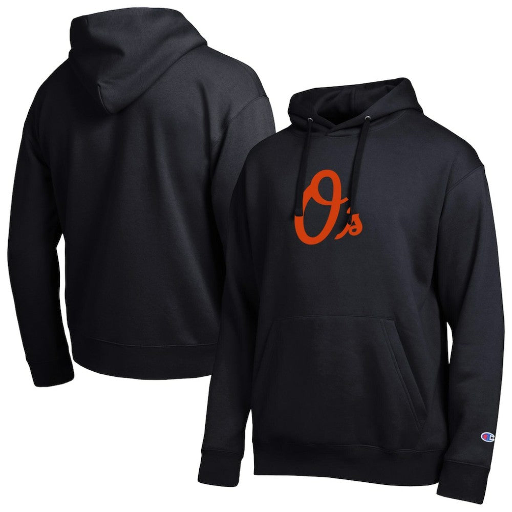 Baltimore Orioles Champion All Star Embroidered Logo Hoodie - Black - MLB Discount