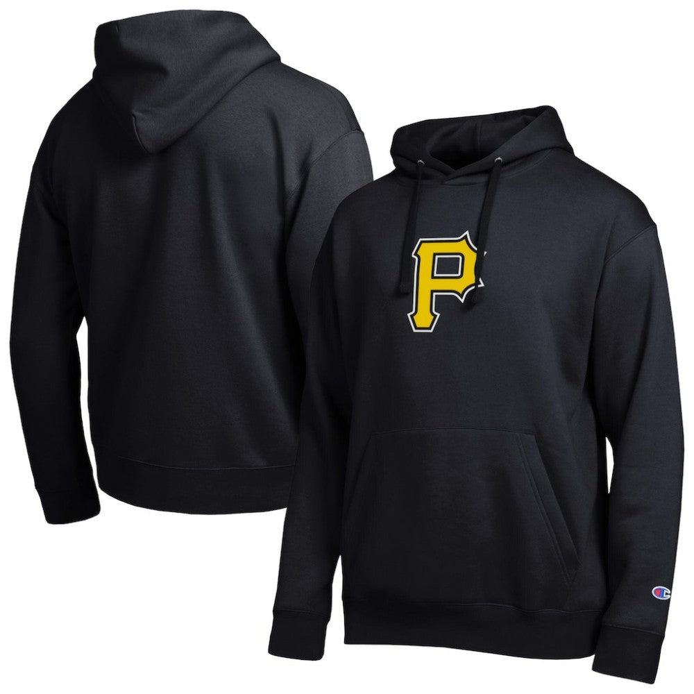 Pittsburgh Pirates Champion All Star Embroidered Logo Hoodie - Black - MLB Lifestyle