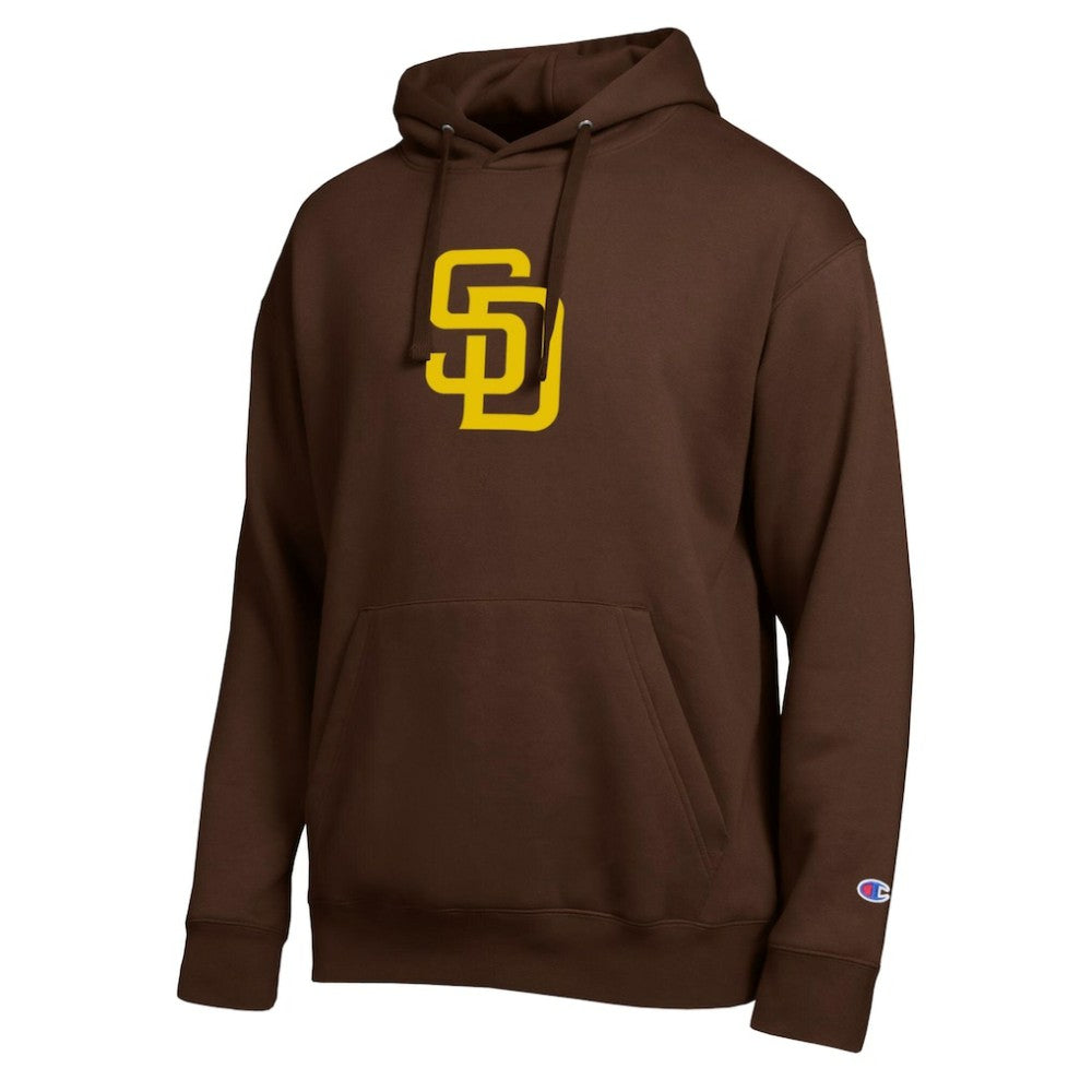 San Diego Padres Champion All Star Embroidered Logo Hoodie - Brown - MLB Discount
