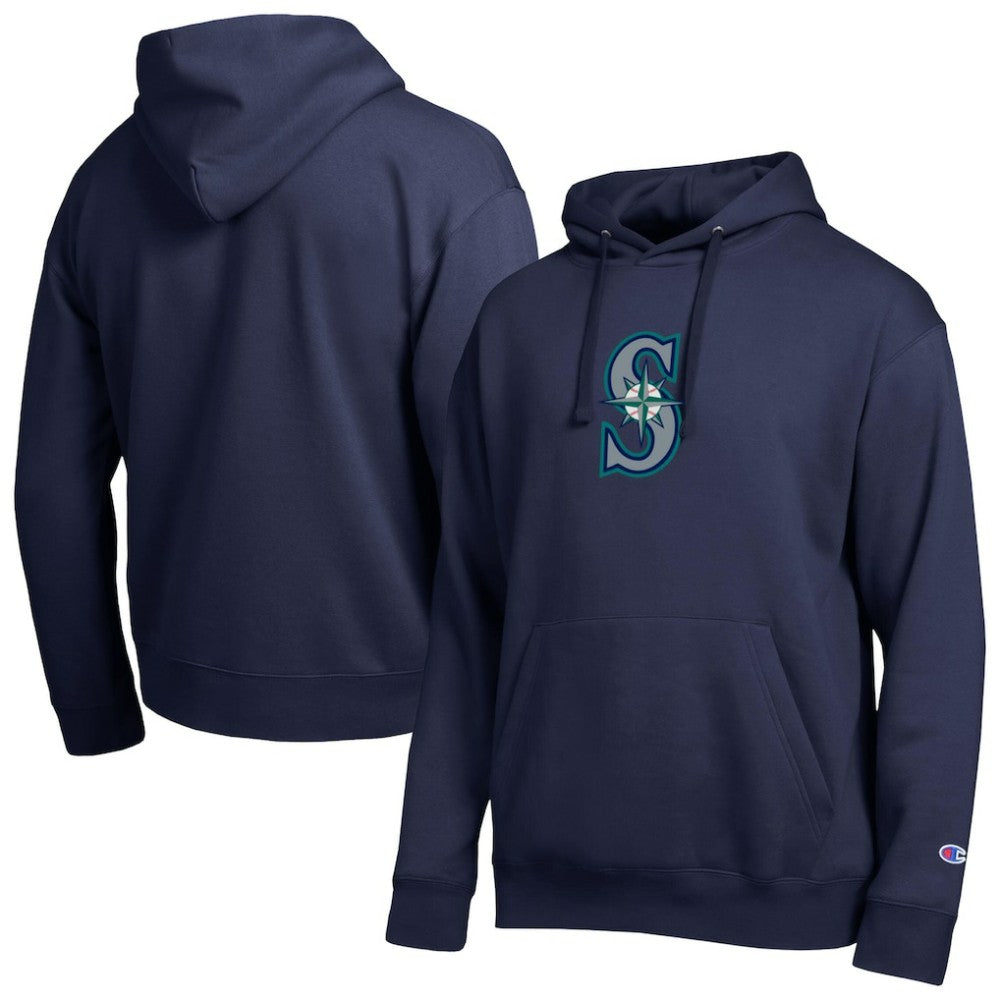 Seattle Mariners Champion All Star Embroidered Logo Hoodie - Navy - MLB Discount