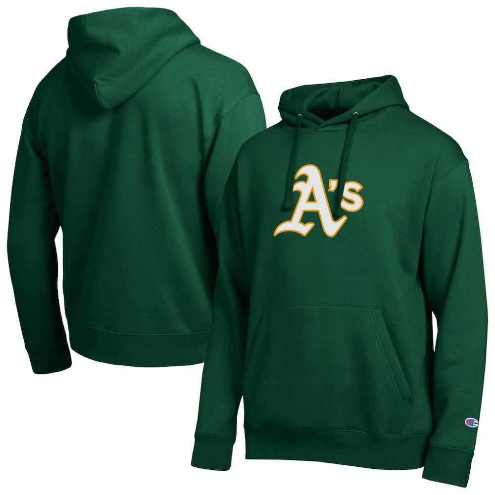 Athletics Champion All Star Embroidered Logo Hoodie - Green - MLB Discount