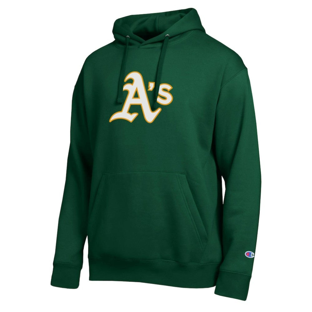 Athletics Champion All Star Embroidered Logo Hoodie - Green - MLB Discount