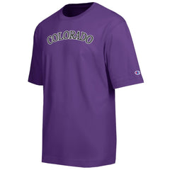 Colorado Rockies Champion All Star Chenille Wordmark T-Shirt - Purple - MLB on Sale