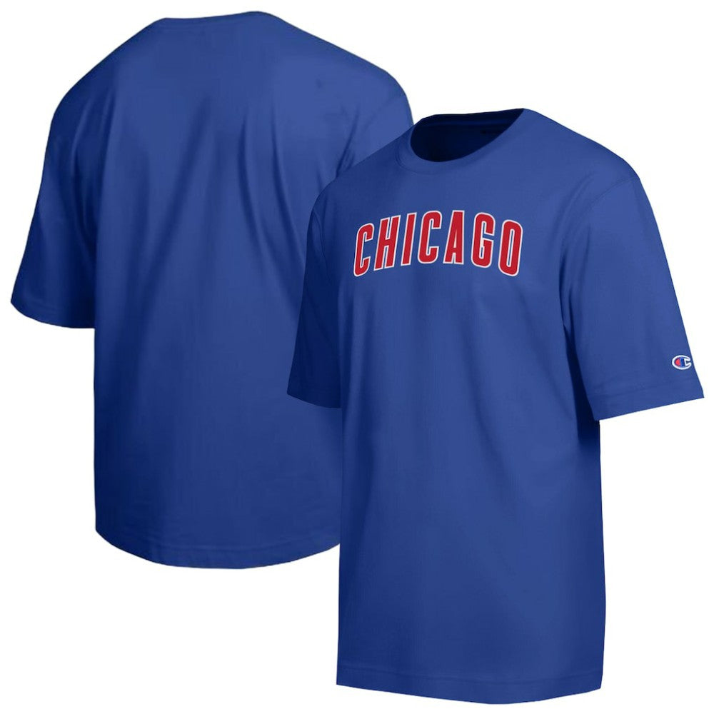 Chicago Cubs Champion All Star Chenille Wordmark T-Shirt - Royal - MLB Sale