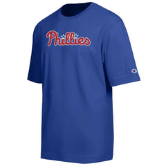 Philadelphia Phillies Champion All Star Chenille Wordmark T-Shirt - Royal - MLB on Sale