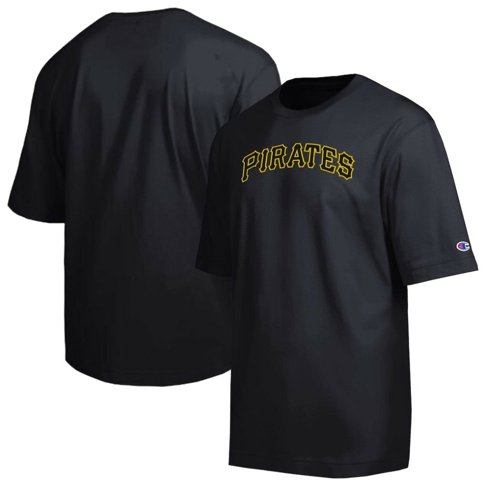 Pittsburgh Pirates Champion All Star Chenille Wordmark T-Shirt - Black - MLB Discount