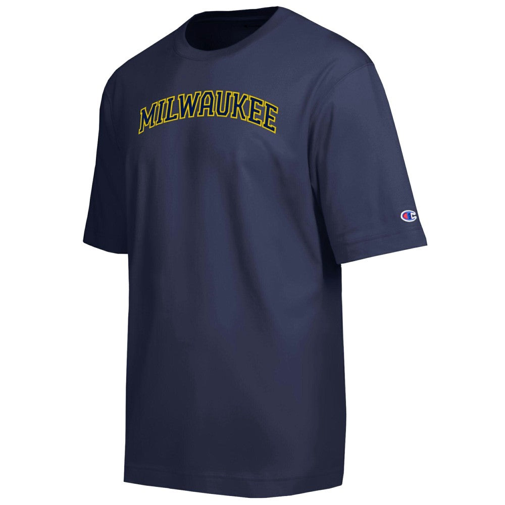 Milwaukee Brewers Champion All Star Chenille Wordmark T-Shirt - Navy - MLB Lifestyle