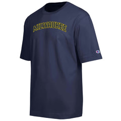 Milwaukee Brewers Champion All Star Chenille Wordmark T-Shirt - Navy - MLB Lifestyle