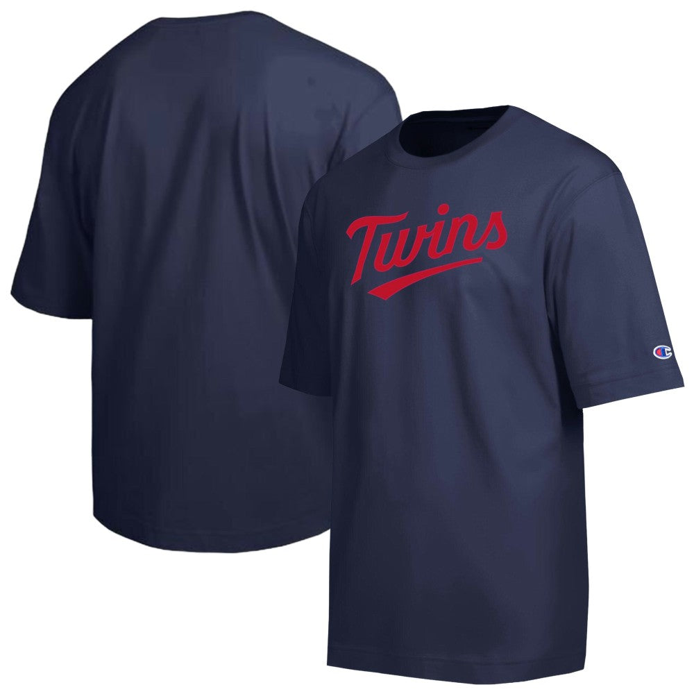 Minnesota Twins Champion All Star Chenille Wordmark T-Shirt - Navy - MLB Sale