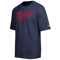 Minnesota Twins Champion All Star Chenille Wordmark T-Shirt - Navy - MLB Sale