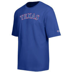 Texas Rangers Champion All Star Chenille Wordmark T-Shirt - Royal - MLB Lifestyle