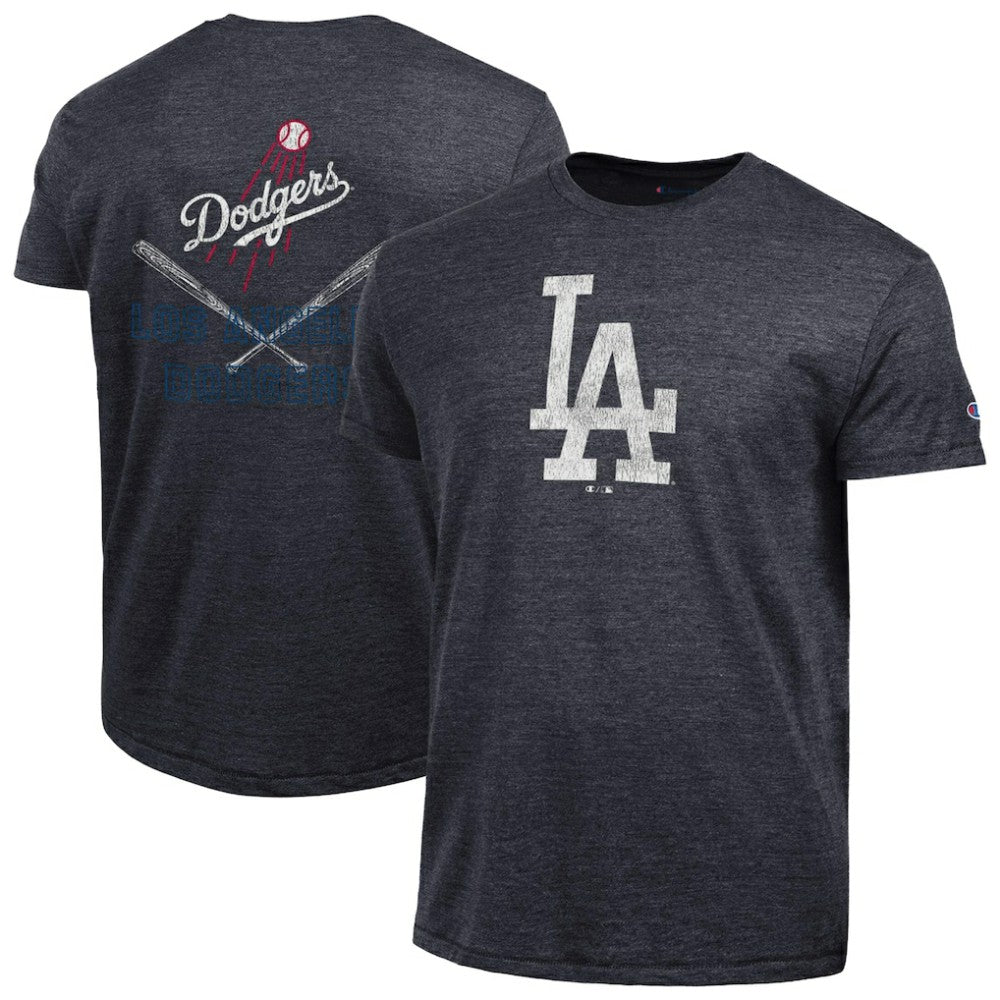 Los Angeles Dodgers Champion Tri-Blend T-Shirt - Heather Black - MLB Lifestyle