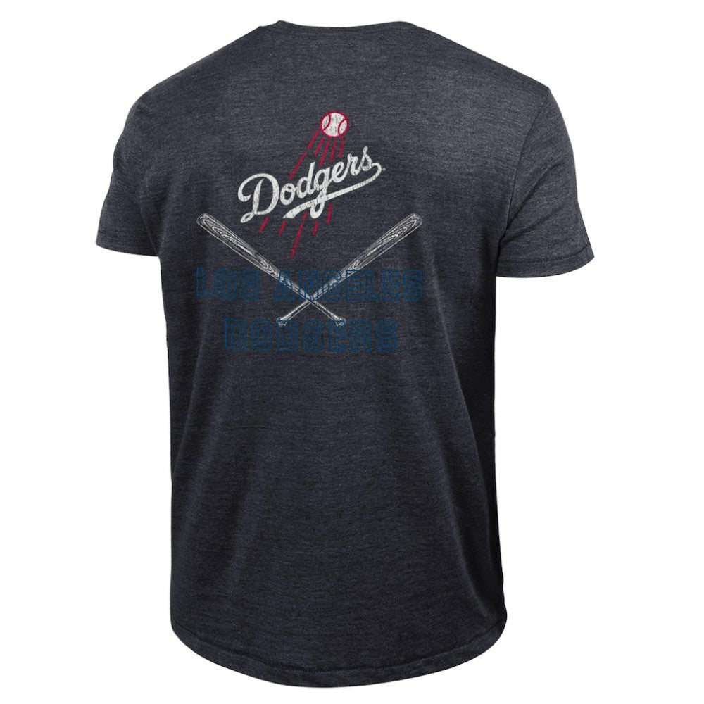 Los Angeles Dodgers Champion Tri-Blend T-Shirt - Heather Black - MLB Lifestyle