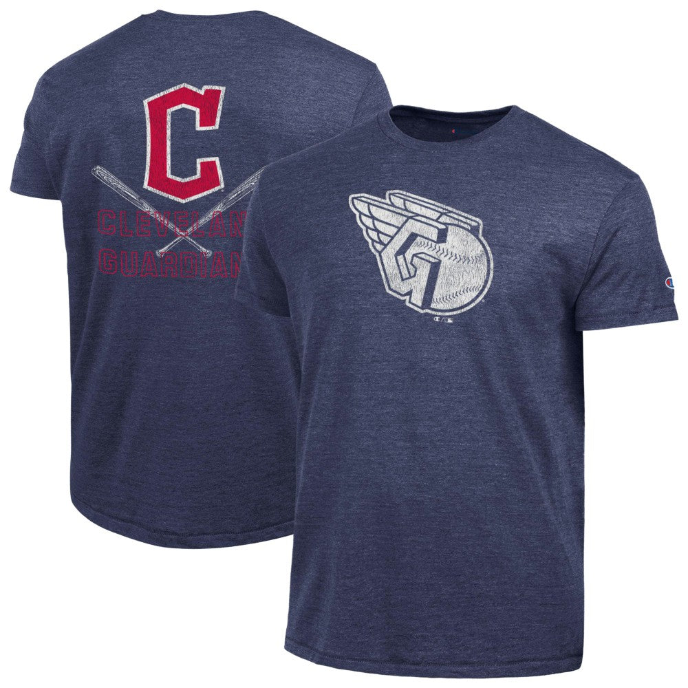 Cleveland Guardians Champion Tri-Blend T-Shirt - Navy - MLB Online