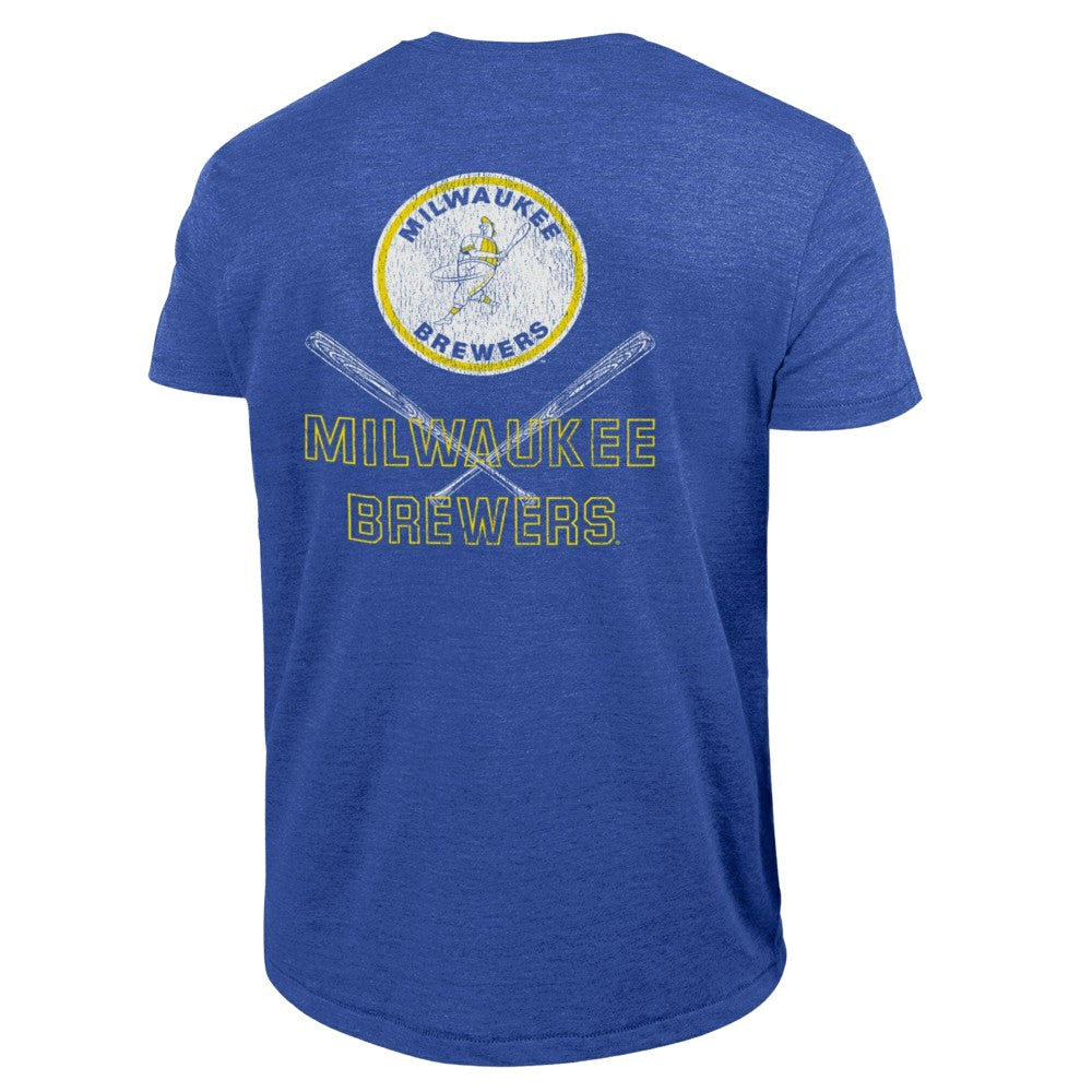 Milwaukee Brewers Champion Tri-Blend T-Shirt - Heather Royal - MLB Discount