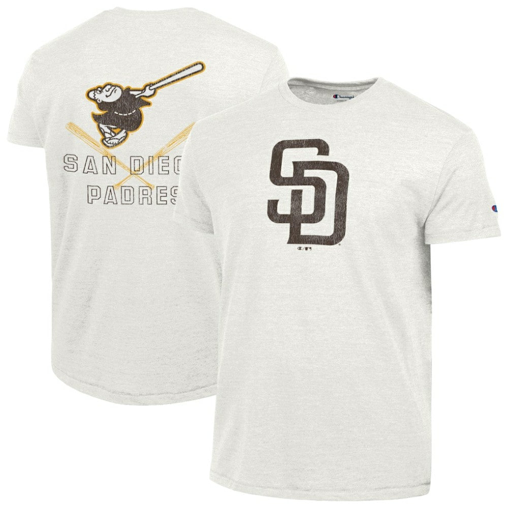 San Diego Padres Champion Tri-Blend T-Shirt - Heather White - MLB Discount