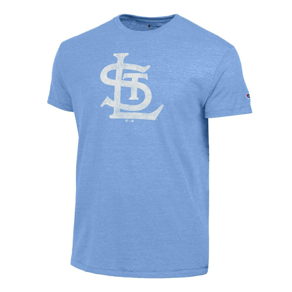 St. Louis Cardinals Champion Tri-Blend T-Shirt - Heather Light Blue - MLB on Sale