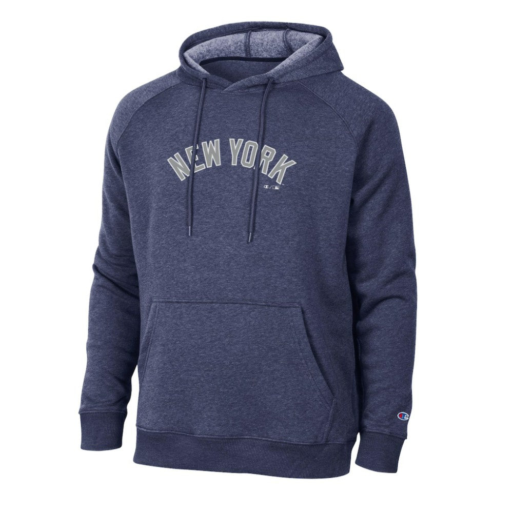 New York Yankees Champion Triumph Tri-Blend Raglan Hoodie - Navy - MLB Sale