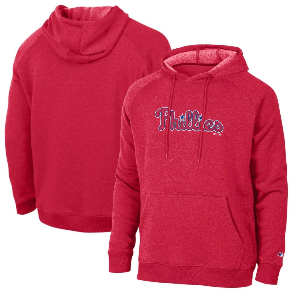 Philadelphia Phillies Champion Triumph Tri-Blend Raglan Hoodie - Red - MLB Lifestyle
