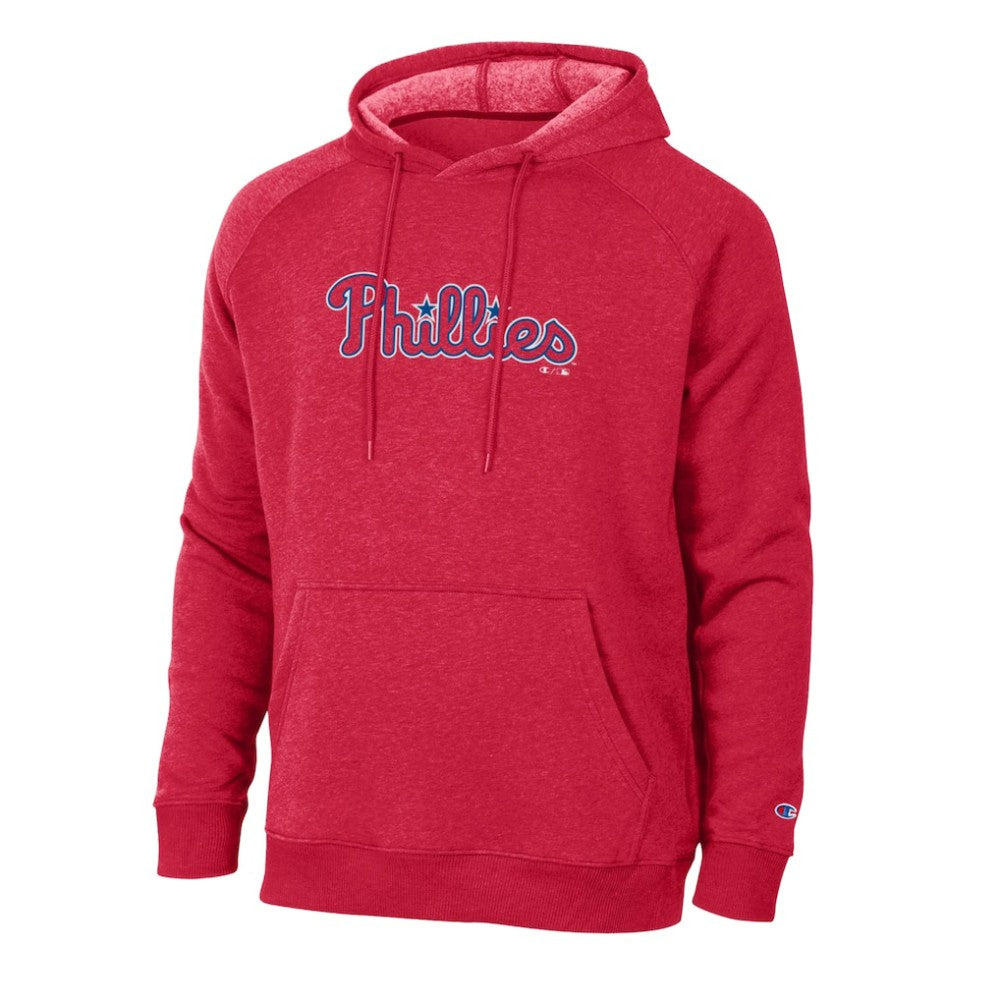 Philadelphia Phillies Champion Triumph Tri-Blend Raglan Hoodie - Red - MLB Lifestyle