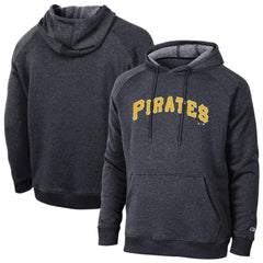Pittsburgh Pirates Champion Triumph Tri-Blend Raglan Hoodie - Black - MLB on Sale
