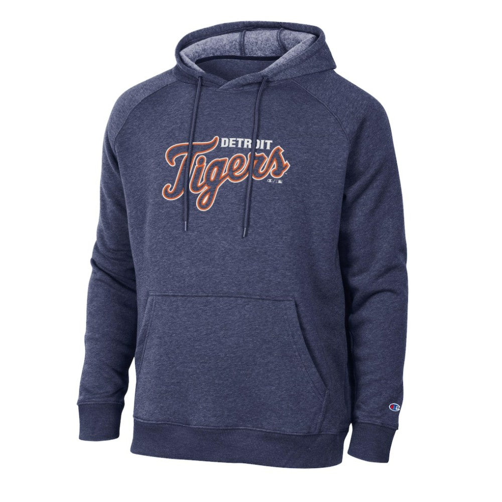 Detroit Tigers Champion Triumph Tri-Blend Raglan Hoodie - Navy - MLB Online