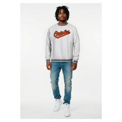 Baltimore Orioles Champion Reverse Weave Sweatshirt - Heather Gray - MLB Discount