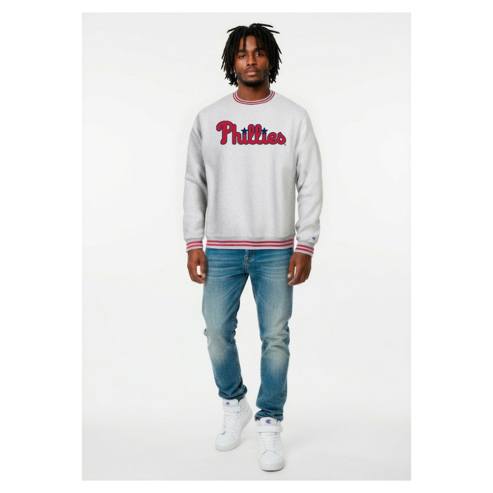Philadelphia Phillies Champion Reverse Weave Sweatshirt - Grey Heather - MLB Online