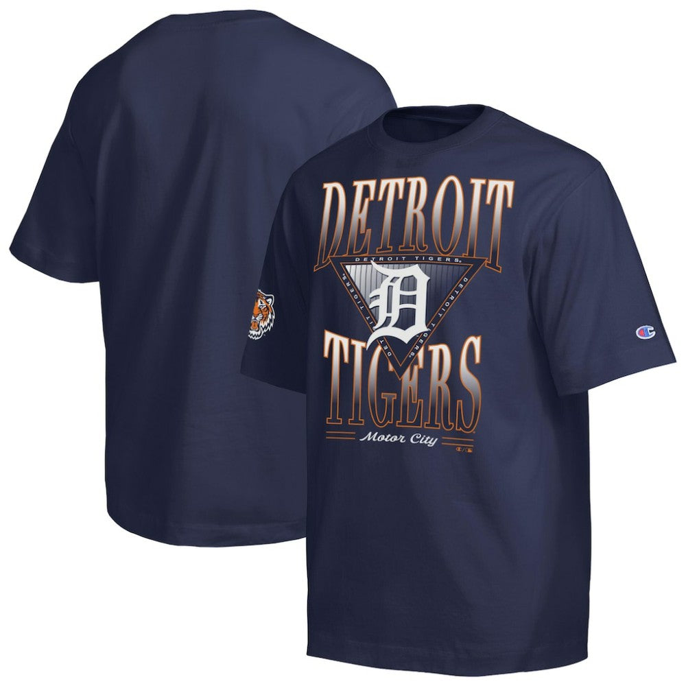 Detroit Tigers Champion Traditions Two Locations T-Shirt - Navy - MLB on Sale