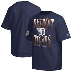 Detroit Tigers Champion Traditions Two Locations T-Shirt - Navy - MLB on Sale