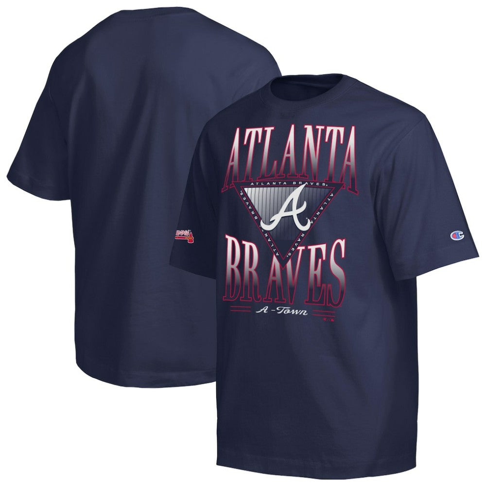 Atlanta Braves Champion Traditions Two Locations T-Shirt - Navy - MLB on Sale