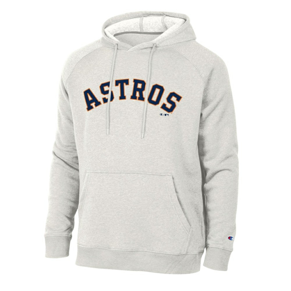 Houston Astros Champion Triumph Tri-Blend Raglan Hoodie - Heathered Core Ultra Light Grey - MLB on Sale