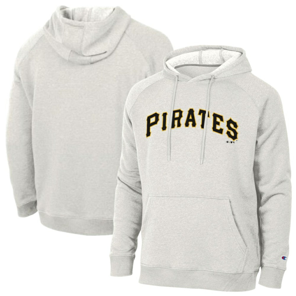 Pittsburgh Pirates Champion Triumph Tri-Blend Raglan Hoodie - Heathered Core Ultra Light Grey - MLB Online