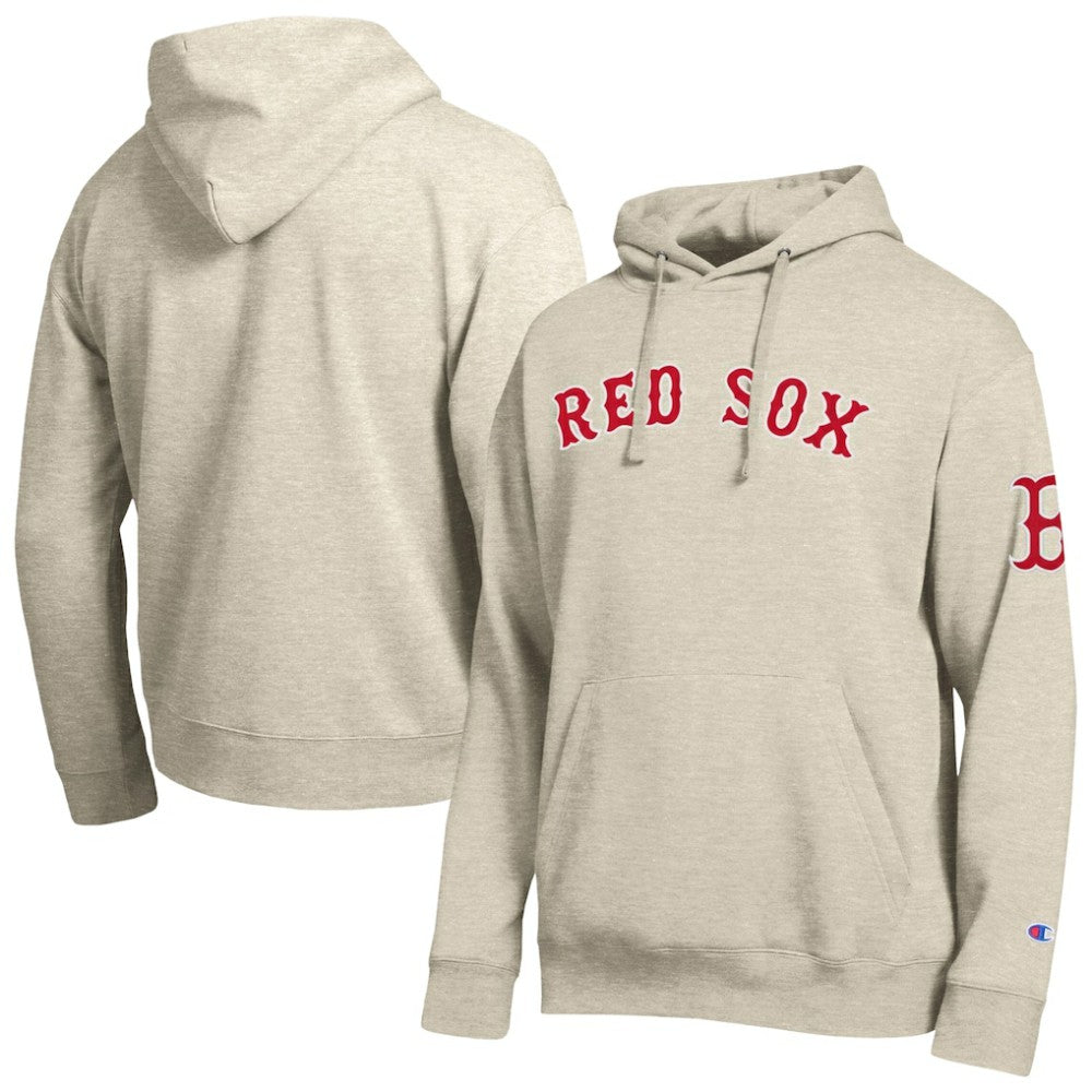 Boston Red Sox Champion All Star Chenille Patch Hoodie - Oatmeal - MLB Sale
