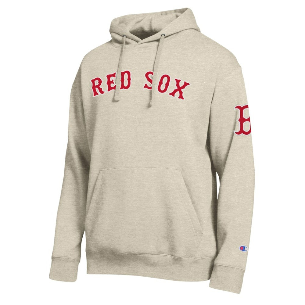 Boston Red Sox Champion All Star Chenille Patch Hoodie - Oatmeal - MLB Sale