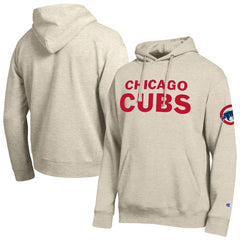 Chicago Cubs Champion All Star Chenille Patch Hoodie - Oatmeal - MLB Online