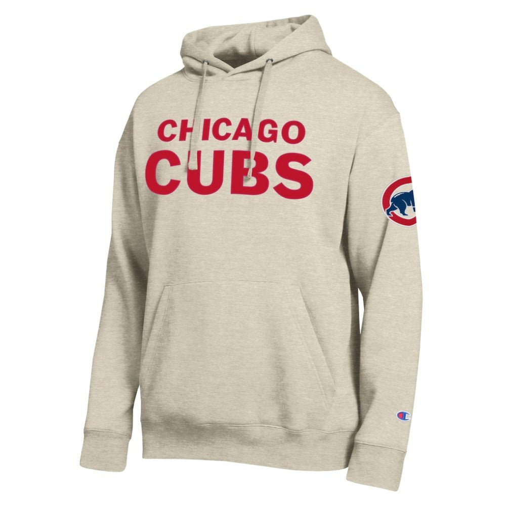 Chicago Cubs Champion All Star Chenille Patch Hoodie - Oatmeal - MLB Online