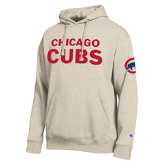 Chicago Cubs Champion All Star Chenille Patch Hoodie - Oatmeal - MLB Online