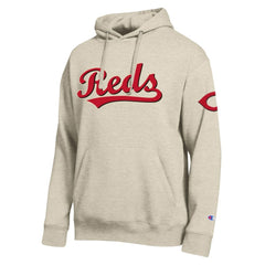 Cincinnati Reds Champion All Star Chenille Patch Hoodie - Oatmeal - MLB Online