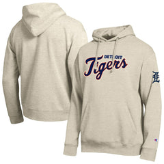 Detroit Tigers Champion All Star Chenille Patch Hoodie - Oatmeal - MLB Online