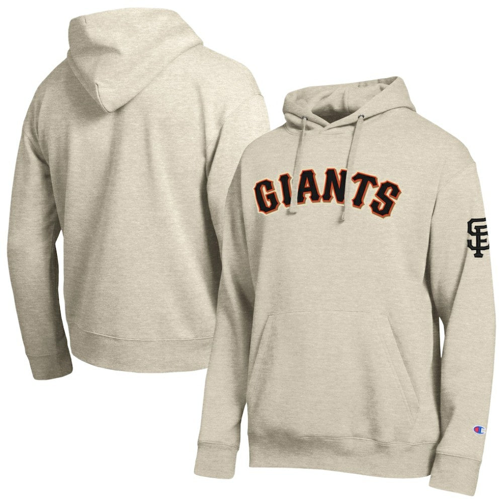 San Francisco Giants Champion All Star Chenille Patch Hoodie - Oatmeal - MLB Online