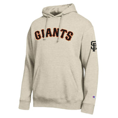 San Francisco Giants Champion All Star Chenille Patch Hoodie - Oatmeal - MLB Online