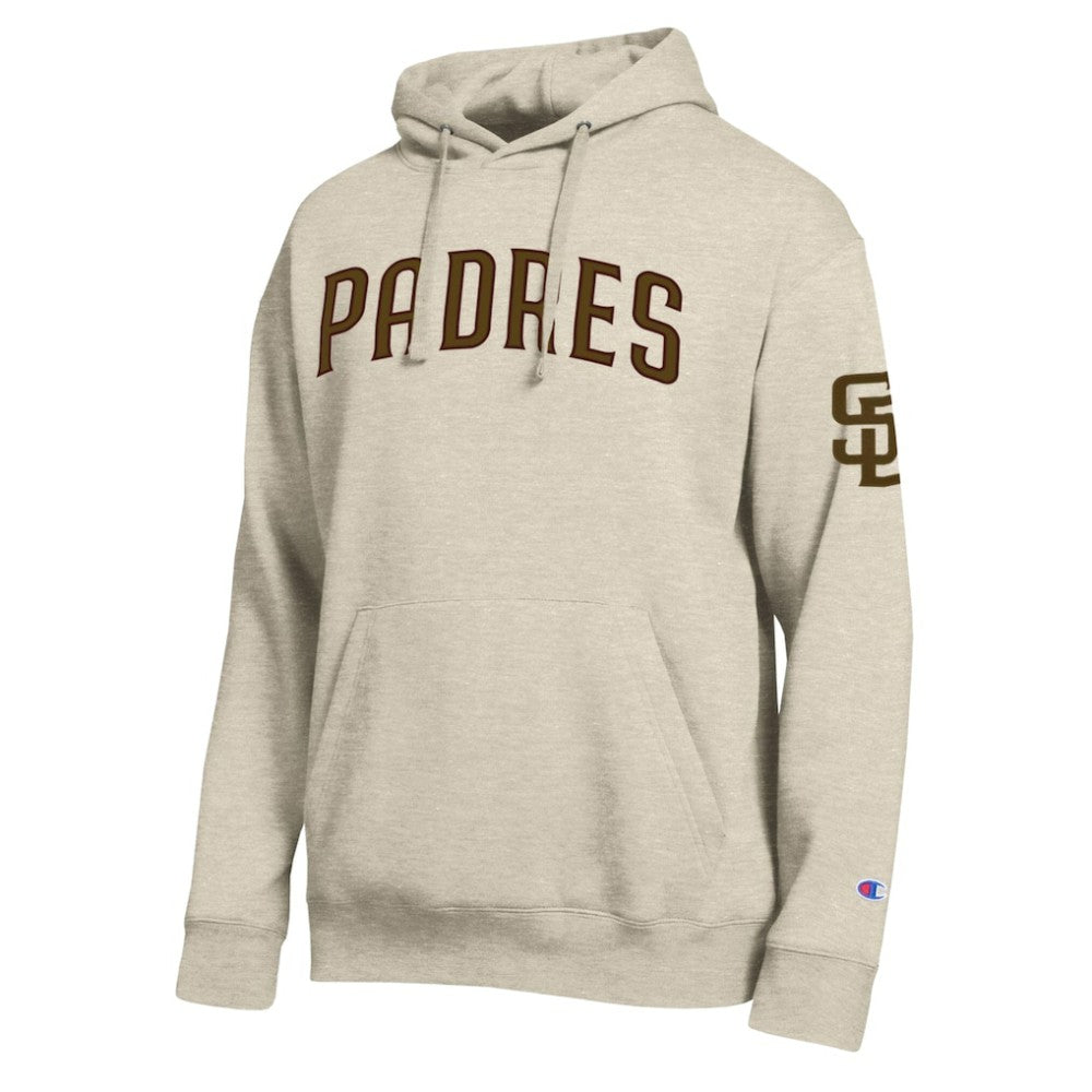 San Diego Padres Champion All Star Chenille Patch Hoodie - Oatmeal - MLB Online