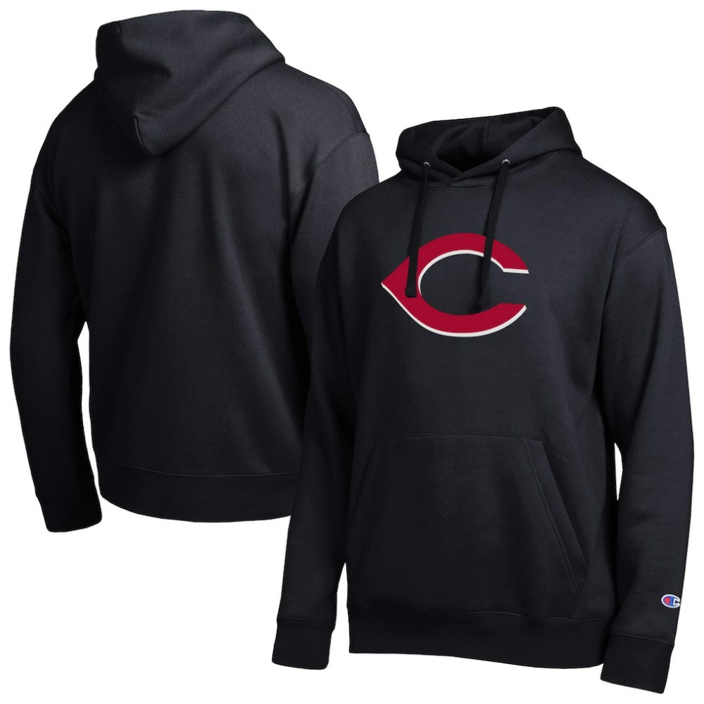 Cincinnati Reds Champion All Star Embroidered Logo Hoodie - Black - MLB Sale
